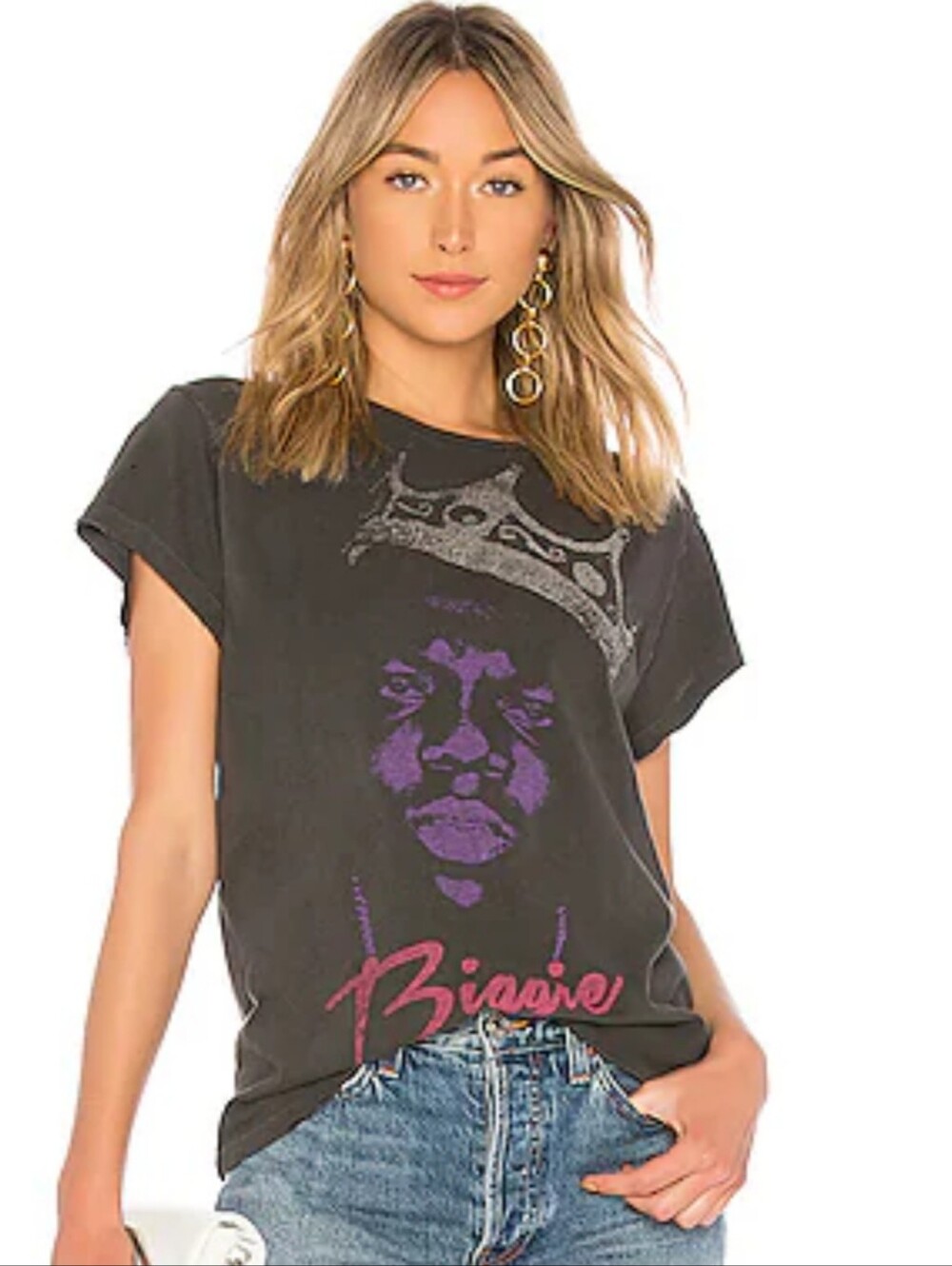 Madeworn Biggie Tee, Pigment Black, Vintage Stlye Large Unisex Rap T-shirt - Picture 3 of 8